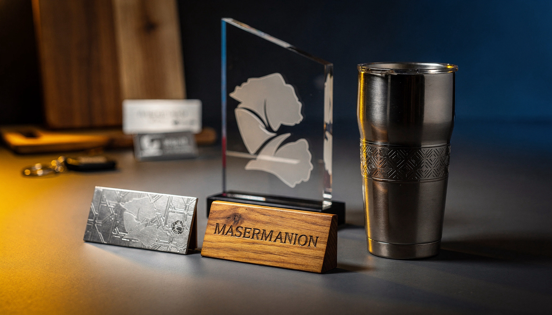 Custom Laser Engraving Company — laser engraving custom products website built with WebZum AI website creator